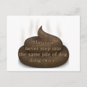 Bad Segen: Tritt nicht zweimal in Kack Postkarte (Vorderseite)