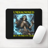 Bad Skeleton Undiagnostizierter Autismus Brainrot Mousepad (Mit Mouse)