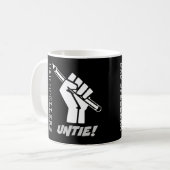 Bad Spellers Untie! Angestifteter Faustgrammar-Spa Kaffeetasse (Vorderseite Links)