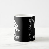 Bad Spellers Untie! Angestifteter Faustgrammar-Spa Kaffeetasse (Mittel)