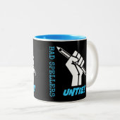 Bad Spellers Untie! Angestifteter Faustgrammar-Spa Zweifarbige Tasse (VorderseiteRechts)
