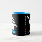 Bad Spellers Untie! Angestifteter Faustgrammar-Spa Zweifarbige Tasse (Mittel)