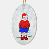 Bad Tempered Boy Weihnachten Keramik Ornament (Links)