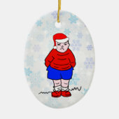 Bad Tempered Boy Weihnachten Keramik Ornament (Vorne)