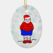 Bad Tempered Boy Weihnachten Keramik Ornament (Hinten)