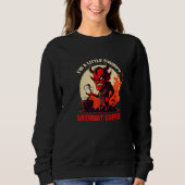 Bad-tempered Devil - Grumpy Without Coffee Premium Sweatshirt (Vorderseite)
