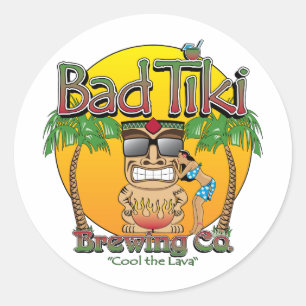 Bad Tiki Brewing Company Runder Aufkleber