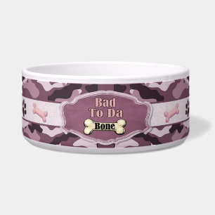 Bad to Da Bone 2 Camouflage Dog Dish - Anpassen Napf