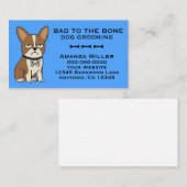Bad to the Bone Dog Groomer | Funny Pet Grooming  Visitenkarte (Vorne/Hinten)