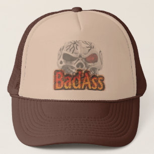 bad to the bone hat funny hat design truckerkappe
