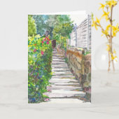 Bad tritt Aquarell-Gruß-Karte Karte (Gelbe Blume)