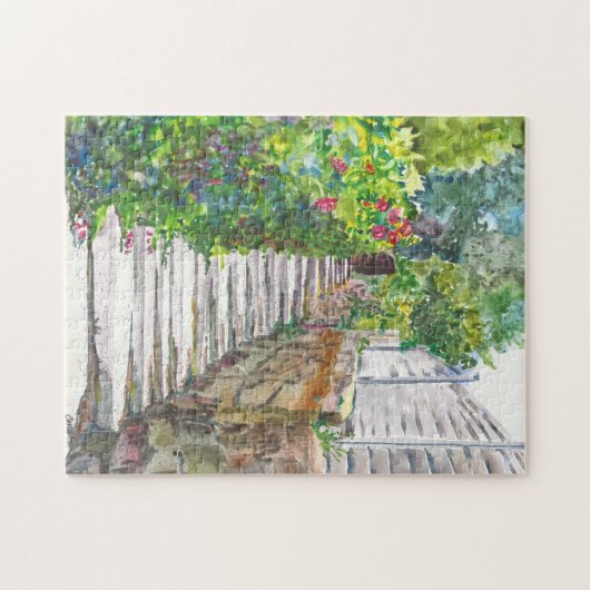 Bad tritt Aquarell-Puzzlespiel Puzzle (Horizontal)