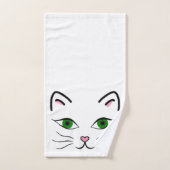 Bad-Tuch-Set - Kitty-Gesicht Badhandtuch Set (Handtuch)