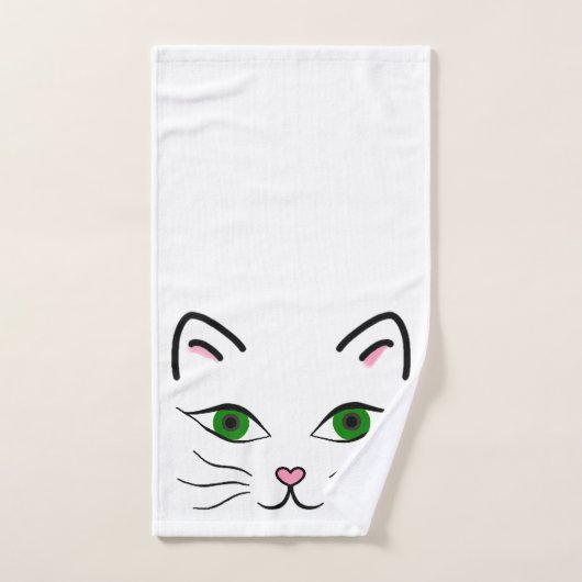 Bad-Tuch-Set - Kitty-Gesicht Badhandtuch Set (Handtuch)