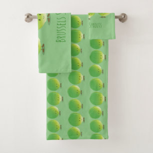 Bad-Tuch-Set Rosenkohl-  Badhandtuch Set