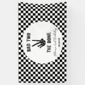 Bad Two das Knochenskelett 2. Geburtstag Party Banner (Vertikal)