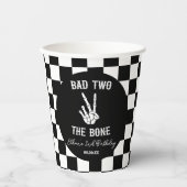 Bad Two das Knochenskelett 2. Geburtstag Party Pappbecher (Vorderseite)