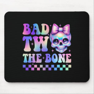 Bad Two der Knochen 2. Geburtstag Kind Gefärbte Kr Mousepad