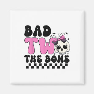 Bad Two der Knochen 2. Geburtstag Kindermädchen Sp Magnet