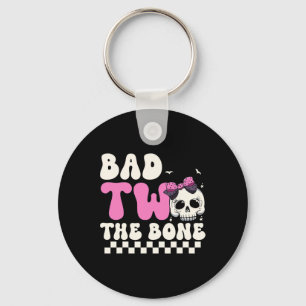 Bad Two der Knochen 2. Geburtstag Mädchen Spooky B Schlüsselanhänger