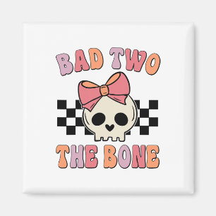 Bad Two der Knochen Geburtstag 2 Jahre alt Geburts Magnet