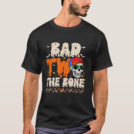 Bad Two der Knochen Halloween Boy Toddle 2. Geburt T-Shirt (Vorderseite)