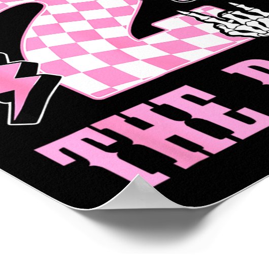 Bad Two The Bone Birthday 2 Years Old Nk Checkered Poster (Ecke)