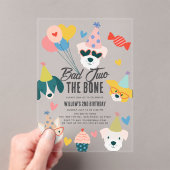Bad Two the Bone Hunde & Cat Balloons 2. Geburtsta Acryleinladungen (Insitu (Handheld))