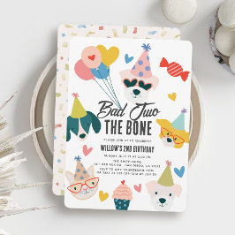 Bad Two the Bone Hunde & Cat Balloons 2. Geburtsta Einladung