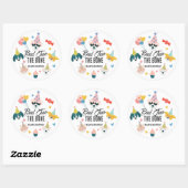 Bad Two the Bone Hunde & Cat Balloons 2. Geburtsta Runder Aufkleber (Blatt)