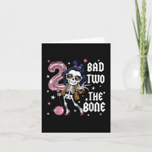 Bad Two The Bone Party Dekorationen Boy Girl 2nd B Karte