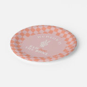 Bad TWO The Bone Pink Second Birthday Pappteller (Schrägansicht)