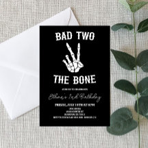 Bad Two The Bone Skeleton 2nd Birthday Party