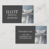 Bad- und Duschinstallationskarte Visitenkarte (Vorne/Hinten)