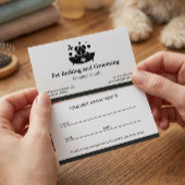 Bad und Erdung von Haustieren - Ernennung Terminkarte