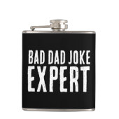 Bad Vater Joke Expert BOLD TYPOGRAPHIE Flachmann (Vorderseite)