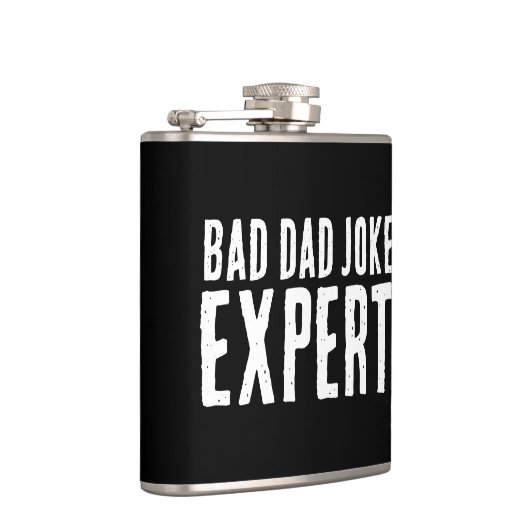Bad Vater Joke Expert BOLD TYPOGRAPHIE Flachmann (Rechts)