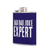 Bad Vater Joke Expert BOLD TYPOGRAPHIE Flachmann (Links)