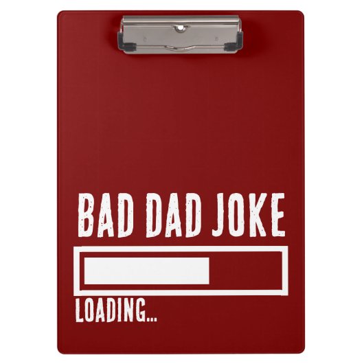 Bad Vater Joke Expert BOLD TYPOGRAPHIE Klemmbrett (Vorderseite)