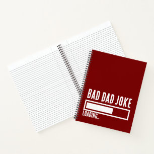 Bad Vater Joke Expert BOLD TYPOGRAPHIE Notizblock