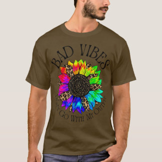 Bad Vibes nicht gehen mit meinem Outfit Retro Leop T-Shirt