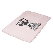 Bad Vibes only - Cat & Skulls Badematte (Schrägansicht)