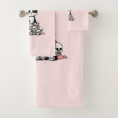 Bad Vibes only - Cat & Skulls Badhandtuch Set (Insitu)