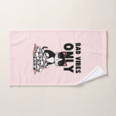 Bad Vibes only - Cat & Skulls Badhandtuch Set (Handtuch)