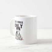 Bad Vibes only - Cat & Skulls Kaffeetasse (Vorderseite Links)
