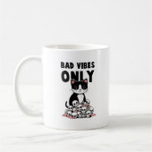 Bad Vibes only - Cat & Skulls Kaffeetasse (Links)