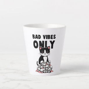 Bad Vibes only - Cat & Skulls Milchtasse