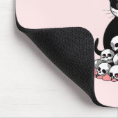 Bad Vibes only - Cat & Skulls Mousepad (Ecke)