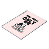 Bad Vibes only - Cat & Skulls Notizblock (Linke Seite)