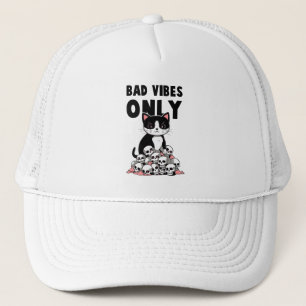 Bad Vibes only - Cat & Skulls Truckerkappe